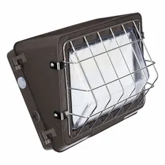This SYLVANIA wall pack replacement part has an overall length of 14 3/8 inches. It is designed for use with outdoor wall-pack lighting fixtures, commonly employed for perimeter illumination in commercial and industrial settings such as building entrances, loading docks, and parking areas.