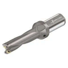 Indexable drill bit designed for general drilling operations in metalworking and industrial machining. Features replaceable cutting edges to extend tool life. Suitable for hole-making in a range of materials in manufacturing, maintenance, and fabrication settings.