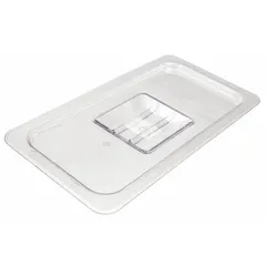 NSF Certified and dishwasher safe, this solid pan cover fits full-size steam table pans. With a 1-inch overall depth, it helps retain heat and protect food during service in commercial kitchens, cafeterias, and catering operations.