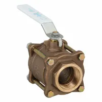 APOLLO Manual Two-Way Ball Valve: 2 1/2 in Size, Bronze, Straight, FNPT x FNPT, Full Port Ball Port (MPN 82LF10901)
