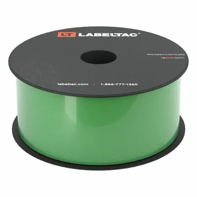 CREATIVE SAFETY SUPPLY LabelTac Pro Model Reflective Supply: 2 in x 75 ft, Vinyl, Green (Gloss) - LabelTac Thermal Transfer Continuous Label Rolls