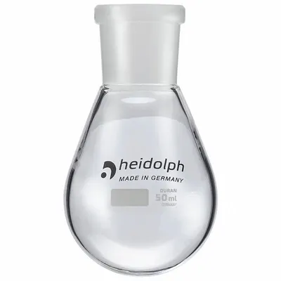 HEIDOLPH 50 mL Round Glass Boiling Flask, 24/40 Stopper Size - Glass Boiling Flasks