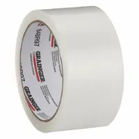 This light-duty acrylic tape is designed for sealing lightweight cartons and packages. It offers a clear appearance and low-noise unwind, suitable for general packaging, shipping, and warehousing applications. The tape is 2 inches wide, 55 yards long, with a 1.8 mil thickness