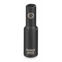 DEWALT Impact Socket: 3/8 in Drive Size, SAE, 1/2 in Socket Size, 6-Point, Deep, 2 1/2 in Overall Lg (MPN DW2286)