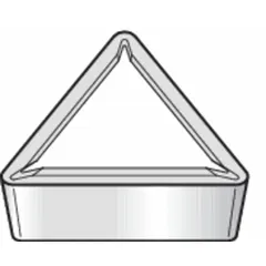 Triangle (T) indexable turning insert for general-purpose turning, facing, and profiling on lathes. Available in two size designations: TPMR322 and TPMR160308. Suitable for machining steel, stainless steel, and cast iron in industrial manufacturing and maintenance applications.