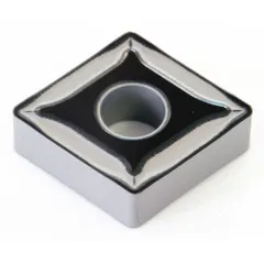 Diamond indexable turning insert for metal-cutting operations on CNC lathes. Suitable for turning, facing, and profiling of non-ferrous materials, composites, and abrasive alloys. Identified as CNMG644EMX and CNMG190616N-MX.