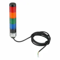 WERMA Tower Light Assembly: 4 Tier, Blue/Green/Red/Yellow, No Sounder Tier, 209 mm Overall Ht (MPN 69815075)