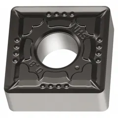 Square (S) indexable turning insert for general turning, facing, and profiling operations. Suitable for machining steel, stainless steel, and cast iron. Available as SNMG432-NMS and its metric equivalent SNMG120408-NMS, both under part number 7837153.