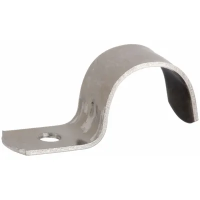 CALBRITE Conduit & Pipe Strap Clamp, One-Hole: 1/2 in Trade Size, 316 Stainless Steel - Surface Mount Clamps for Conduit & Pipe