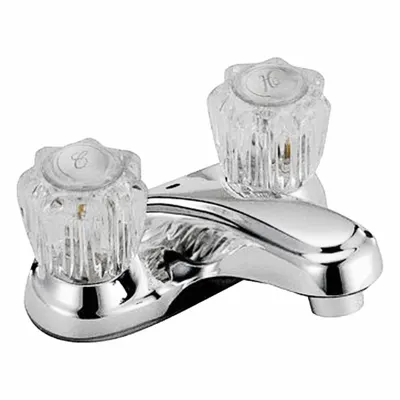 DOMINION FAUCETS Silver Series Centerset Bathroom Faucet - Centerset Handle Bathroom Faucets
