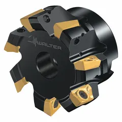 This 63 mm diameter indexable face mill features a B27 arbor mounting and accommodates 7 inserts. Designed for high-feed milling operations, it is used to produce flat surfaces in general machining applications.
