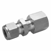 HAM-LET Compression Fitting Adapter: 1/4 in OD x 1/4 in Pipe Fitting Size, Tube x FNPT (MPN 774LF SS 1/4 X 1/4)