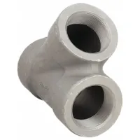 Threaded high-pressure pipe wye fitting made of steel, rated Class 3000 with a maximum operating pressure of 1,500 psi at 150 °F. Used to split flow in steel piping systems requiring Class 3000 connections