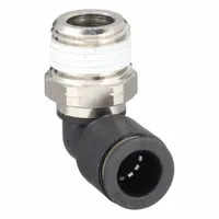 LEGRIS Push-Fit Elbow Fitting: 3/8 in OD x 3/8 in Pipe Size, Push-to-Connect x MNPT, Black, 10 PK (MPN 3109 60 18)