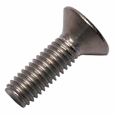 ALLIED TITANIUM Machine Screw: M5x0.80 Thread Size, 16 mm Lg, Grade 2, Titanium, Plain - Flat Head Machine Screws
