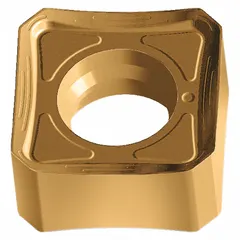 Square indexable milling insert for face and shoulder milling operations. Suitable for general-purpose machining of steel, stainless steel, and cast iron in medium-duty applications.