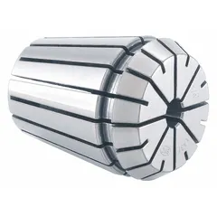 Standard ER32 collet for gripping 10.5 mm diameter tool shanks. Used in ER32 collet chucks for milling, drilling, and other machining operations requiring precise tool holding and concentricity.