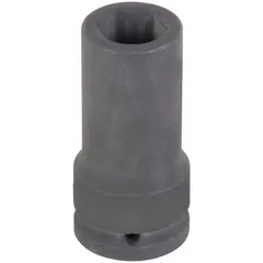 This 3/4" drive impact socket is designed for heavy-duty fastening and loosening of 1 in SAE fasteners. The 6-point deep configuration provides secure engagement on hex fasteners, while the black phosphate finish offers corrosion resistance. Suitable for use with impact wrenches in automotive, industrial, and construction applications requiring high torque.