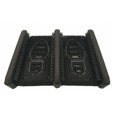 NOTRAX 352S1215BL Boot Brush Assembly with Base, Black Rubber Bristles - Shoe & Boot Brushes