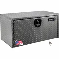 BUYERS PRODUCTS Underbody: Underbody Truck Box, Single Drop-Down Door Door, 20 in Overall Dp, Silver (MPN 1705118)