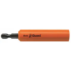 Power tool bit holder for 5/16 in hex-shank bits. Non-marring design prevents workpiece damage. Nonmagnetic and not impact rated. Suitable for assembly and finishing tasks where magnetic or impact driving is not required.