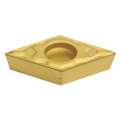 Diamond indexable turning insert for precision turning operations. Suitable for machining ferrous and non-ferrous materials at high speeds, offering enhanced wear resistance and surface finish. Commonly used in general manufacturing applications.
