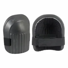 These WESTWARD knee pads feature a foam cap and foam pad to cushion the knees during kneeling tasks. A single elastic strap with hook-and-loop closure secures the pad in place. The non-marring design helps protect finished surfaces. Suitable for use in flooring, plumbing, electrical, and other industrial applications.