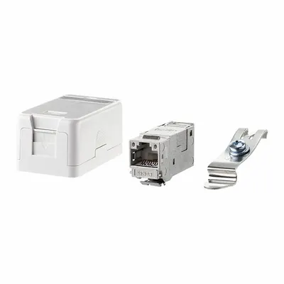 METZ CONNECT RJ45 Keystone: Rail, GD-Zn (Zinc Die-Cast), IDC Connection x RJ45 - Voice & Data Housings, Panels & Connector Components