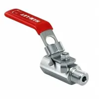 HAM-LET Manual Two-Way Ball Valve: 1/2 in, Stainless Steel, Straight, MNPT x FNPT, Two-Piece (MPN H-785-SS-N-1/2-T-LD)