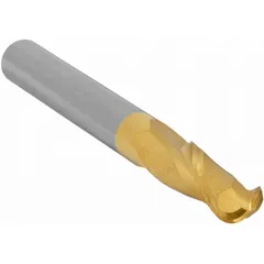 This general purpose carbide ball end mill features a TiN coating for wear resistance and 2 flutes for efficient chip evacuation. With a 9 mm mill diameter, 22 mm length of cut, and 63 mm overall length, it is suitable for creating contoured surfaces, slots, and 3D profiles in metal and composite workpieces.