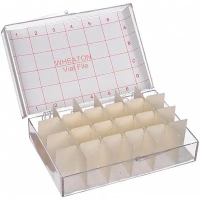 WHEATON Vial Store Case: 5 1/8 in Overall Wd, 2 1/2 in Overall Ht, 7 5/8 in Overall Lg - Lab Storage Boxes