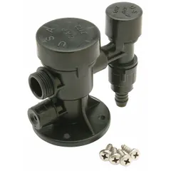 Zinc anti-siphon fill valve for pressure-assist toilet systems. Combines upper supply and air gap functions to prevent backflow. Compatible with Zurn Z8106 series. Used in commercial plumbing installations requiring backflow prevention.