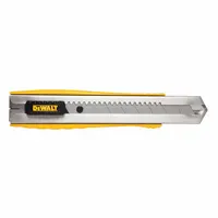 STANLEY Snap-Off Utility Knife: 6 in Overall Lg, Textured, 7 Segments, 0 Blades Stored, Black, Metal (MPN DWHT10045)