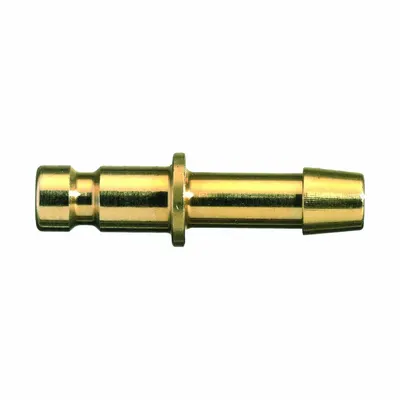 PARKER Quick Coupler: Hose Barb, 2 11/16 mm Body Size, Brass - European High-Flow Brass Quick-Connect Air Coupling Plugs