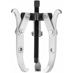 Reversible jaw puller with 5-ton pulling capacity, 5-1/2 in jaw reach, and 0.5 in jaw thickness. Convertible between 2-jaw and 3-jaw configurations for removing gears, bearings, pulleys, and other press-fit components in maintenance and repair tasks.