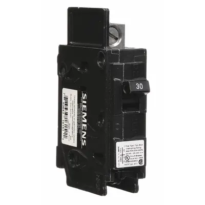 SIEMENS Miniature Circuit Breaker: 30 A Amps, 120V AC, 1 Poles - BQ & BQH Series, Bolt-On Siemens Miniature Circuit Breakers