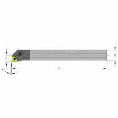 The ULTRA-DEX USA E16R MCLNR3 indexable boring bar is designed for internal turning and boring operations in metalworking. It is used for precision machining of holes, enlarging existing bores, and achieving tight tolerances. This tool accepts standard carbide inserts for efficient material removal.