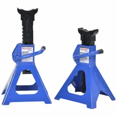 These light-duty jack stands from WESTWARD are rated for 4 tons per pair and feature a steel square base with a rectangular saddle. The maximum extended height is 20 1/4 inches. Suitable for supporting vehicles during maintenance or repair tasks.