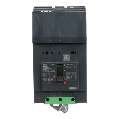 SQUARE D BGA36015 B-Frame Molded Case Circuit Breaker, 15A, 525V AC, 3-Pole - B-Frame Square D Molded Case Circuit Breakers