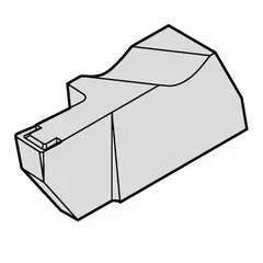 Indexable insert for parting and grooving operations on lathes and turning centers. Designed for chip control and edge strength in metalworking applications.