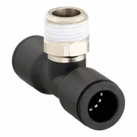 LEGRIS Push-Fit Tee Fitting: 3/8 in Pipe x 14 mm OD x 14 mm OD Size, Polymer, 71 mm Overall Lg (MPN 3108 14 17)