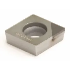 Diamond indexable turning insert for precision turning operations. Suitable for machining hard or abrasive materials in general metalworking applications.