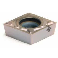 Diamond indexable turning insert for precision turning operations on ferrous and non-ferrous materials. The diamond grade provides high wear resistance and surface finish, suitable for applications requiring tight tolerances. Model designations include CCMT32.51ELUW and CCMT09T304N-LUW.