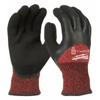 MILWAUKEE Work Gloves: S ( 7 ), Palm, Double Dipped, Latex, Palm, Latex, Nylon ( 15 ga ), Red, 12 PK (MPN 48-22-8920B)