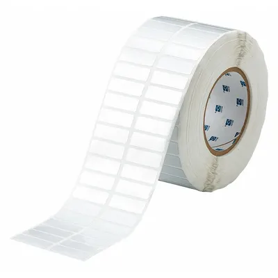 BRADY Pre-Cut Label Stock Roll: 1/2 in x 1 1/2 in, Acrylic, Permanent Adhesive - Brady Thermal Transfer Precut Label Rolls
