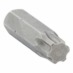 Insert bit with Torx-Plus® head, T45 size, imperial measurement system, and standard hex drive. Constructed from S2 steel. Sold in a 5-pack. Suitable for high-torque fastening in industrial assembly, automotive repair, and machinery maintenance.