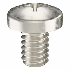 Pan head machine screws with Phillips drive, made from 316 stainless steel with a plain finish. Thread size 1/4"-20, length 3/8 inch, drive size #3. Supplied in a 25-piece pack. Suitable for general fastening applications where corrosion resistance is required.