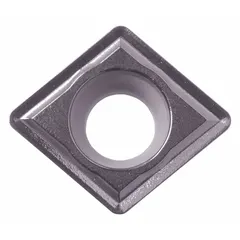 This diamond indexable turning insert is used for precision machining of non-ferrous materials, composites, and abrasive alloys. It is suitable for turning, facing, and profiling operations, delivering consistent cutting performance.