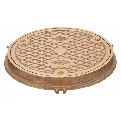JAY R. SMITH MFG. CO Floor Cleanout: 7 1/2 in Overall Dia, 3/4 in Overall Ht, Nickel Bronze - Floor Cleanout Covers