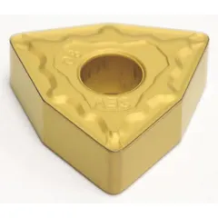 This Trigon (W) indexable turning insert is designed for metal-cutting operations such as turning, facing, and profiling. It is commonly used in CNC lathes for machining steel, stainless steel, and cast iron components in general engineering and automotive manufacturing.